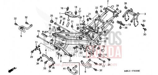 CARROSSERIE DE CHASSIS NT650VW de 1998